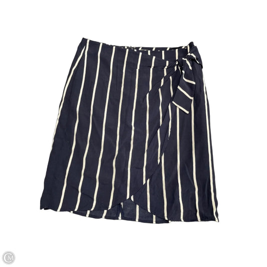 Skirt Mini & Short By Loft In Blue & White, Size: 10