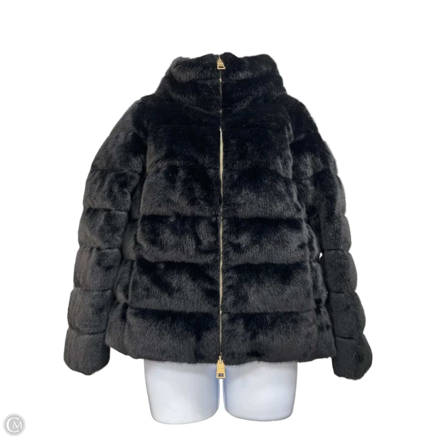 Coat Faux Fur & Sherpa By Cma In Black, Size: S