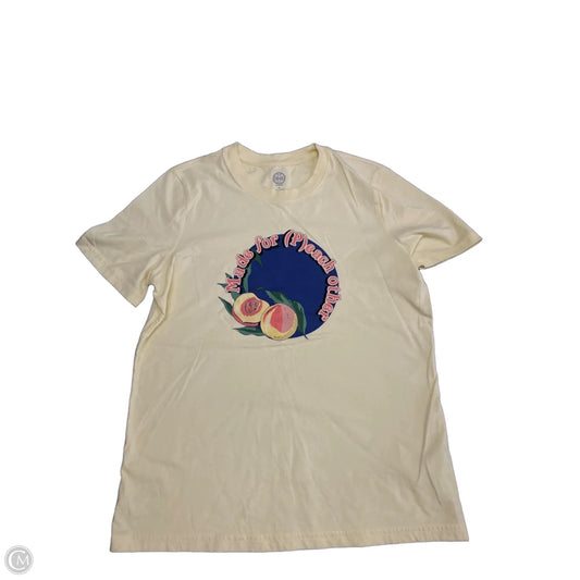 Top Short Sleeve Designer By Tory Burch In Yellow, Size: M