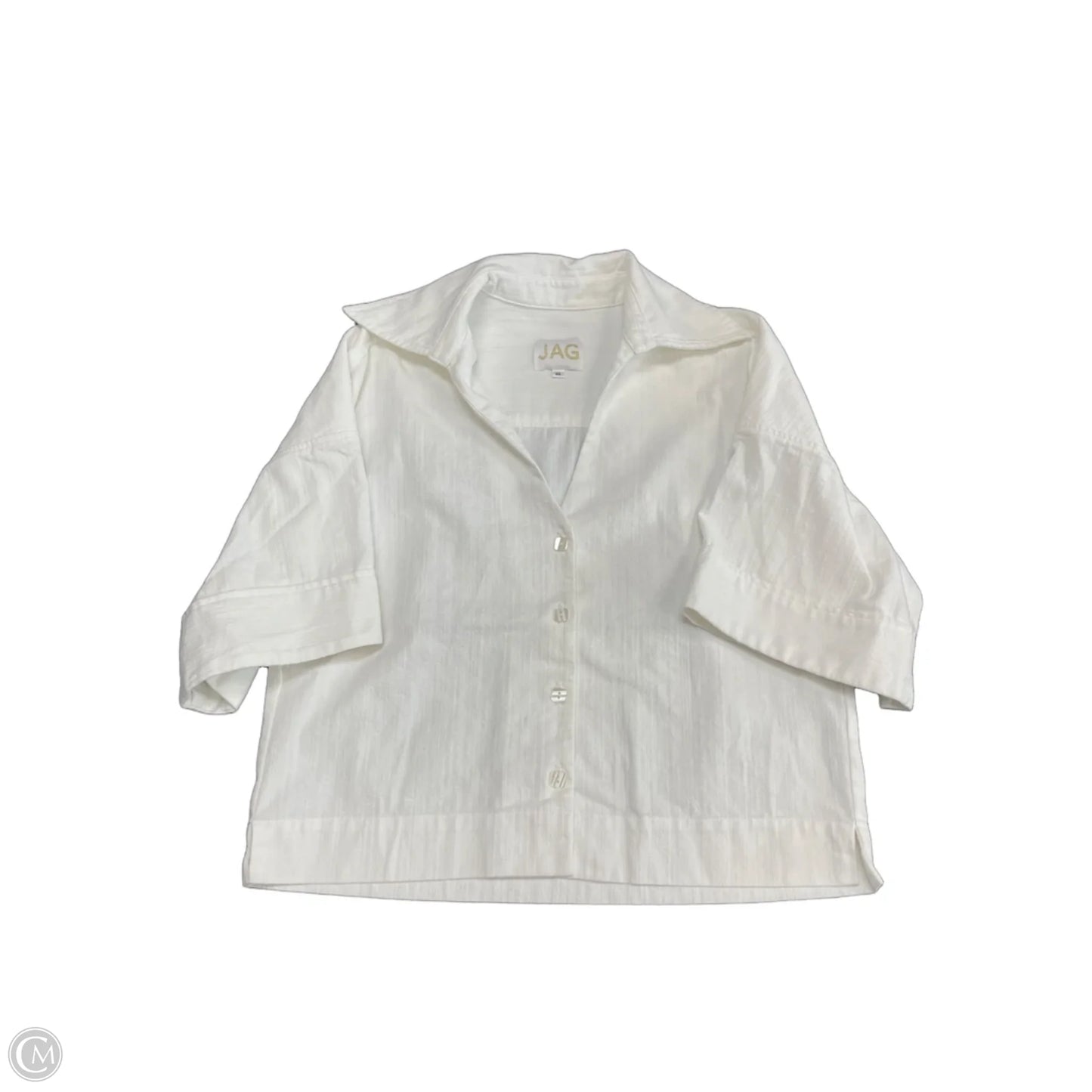 Top 3/4 Sleeve By Jag In White, Size: Xs