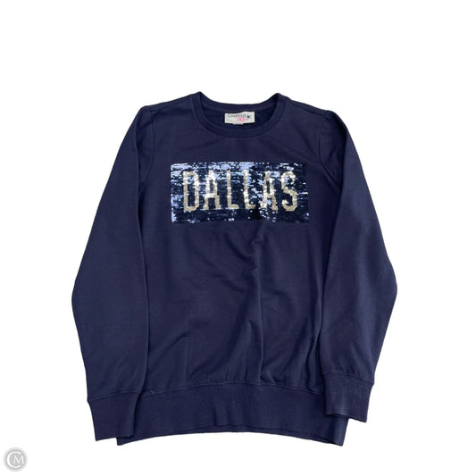 Sweatshirt Crewneck By Herstyle In Navy, Size: S