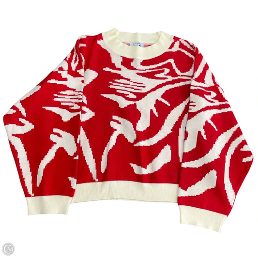 Sweatshirt Crewneck By Polagram In Red & White, Size: Xs