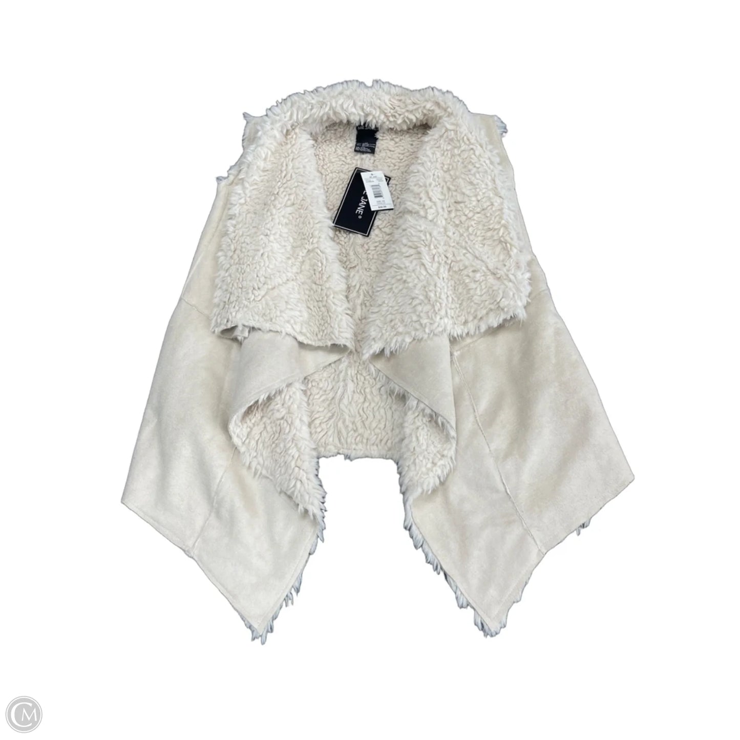 Vest Faux Fur & Sherpa By Me Jane In Beige, Size: Xs