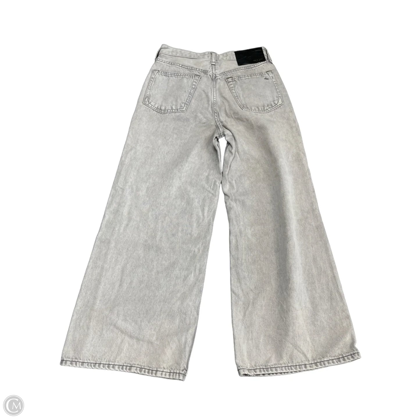 Jeans Wide Leg By Rag And Bone In Grey Denim, Size: 4
