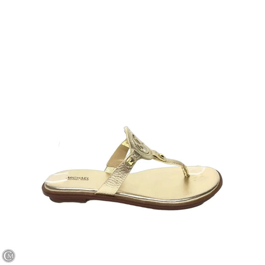Sandals Flats By Michael By Michael Kors In Gold, Size: 9