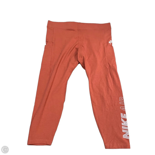 Athletic Leggings By Nike In Red, Size: 2x