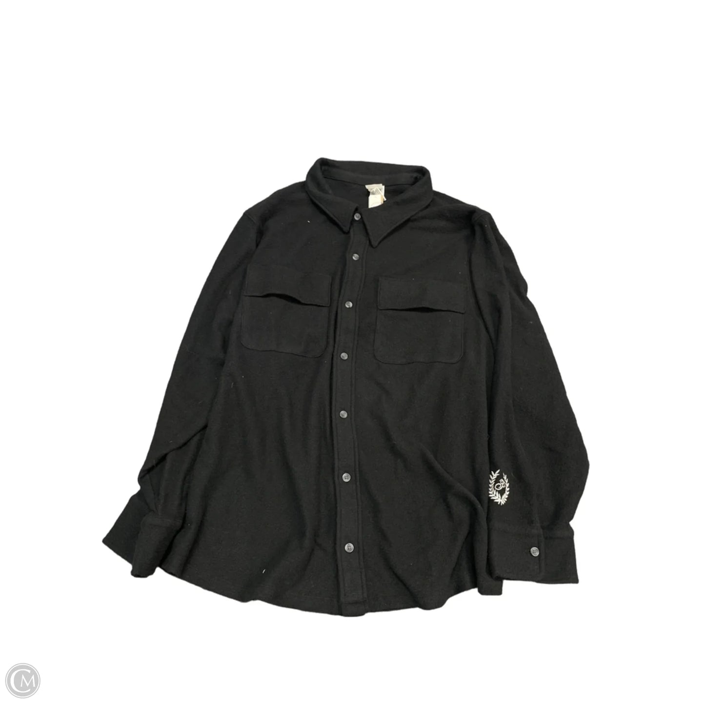 Jacket Shirt By Pink In Black, Size: Xxl