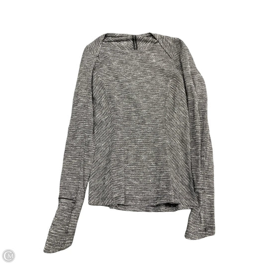 Athletic Top Long Sleeve Crewneck By Lululemon In Grey, Size: 4