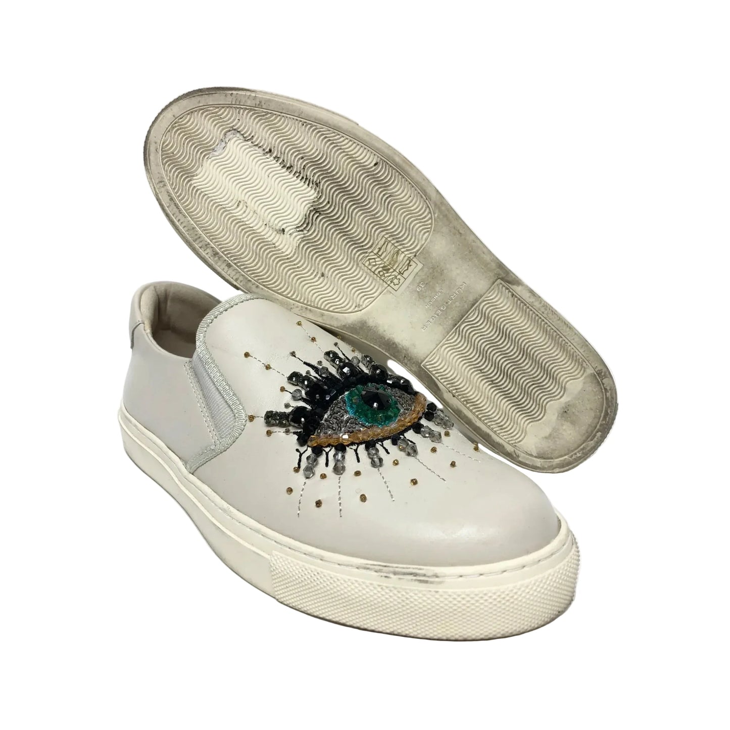 Shoes Sneakers By Kurt Geiger In Beige, Size: 8.5
