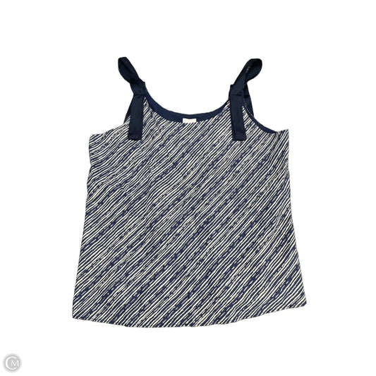 Blouse Sleeveless By Nic + Zoe In Blue & White, Size: M