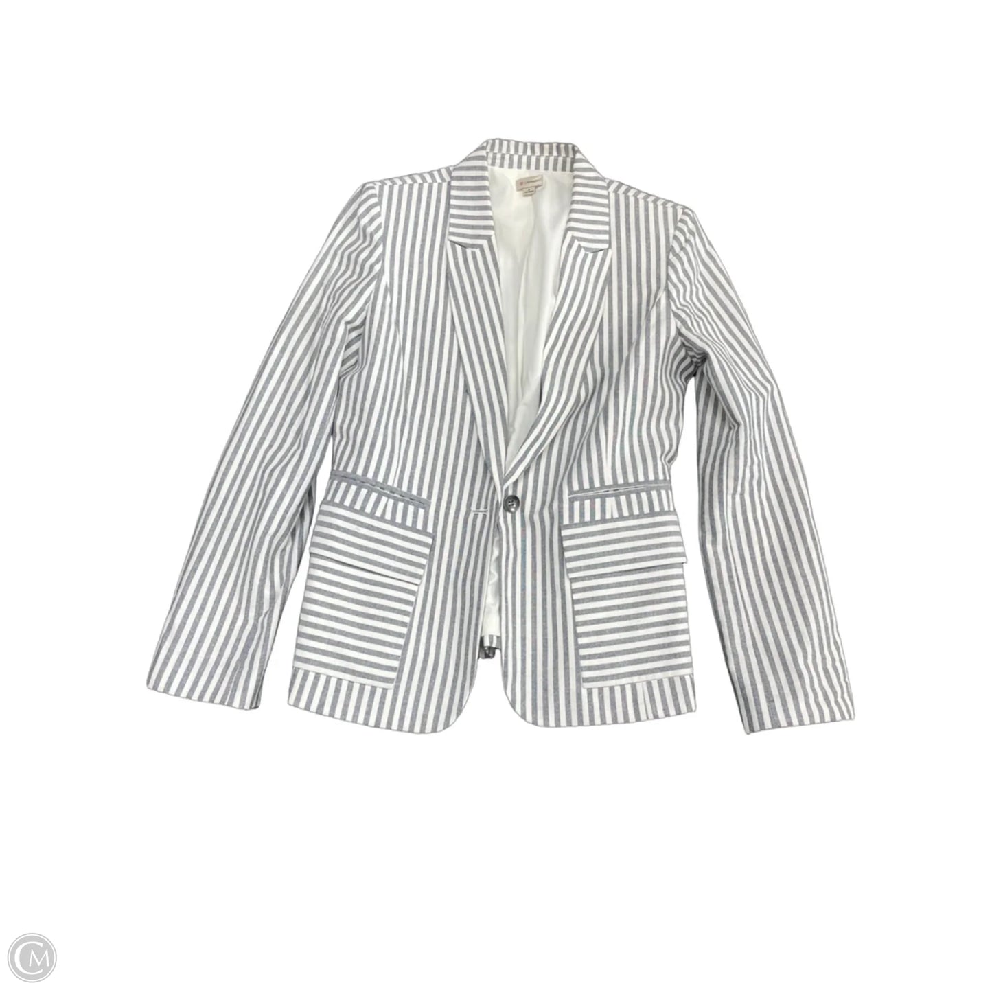 Blazer By Cremieux In Grey & White, Size: 8