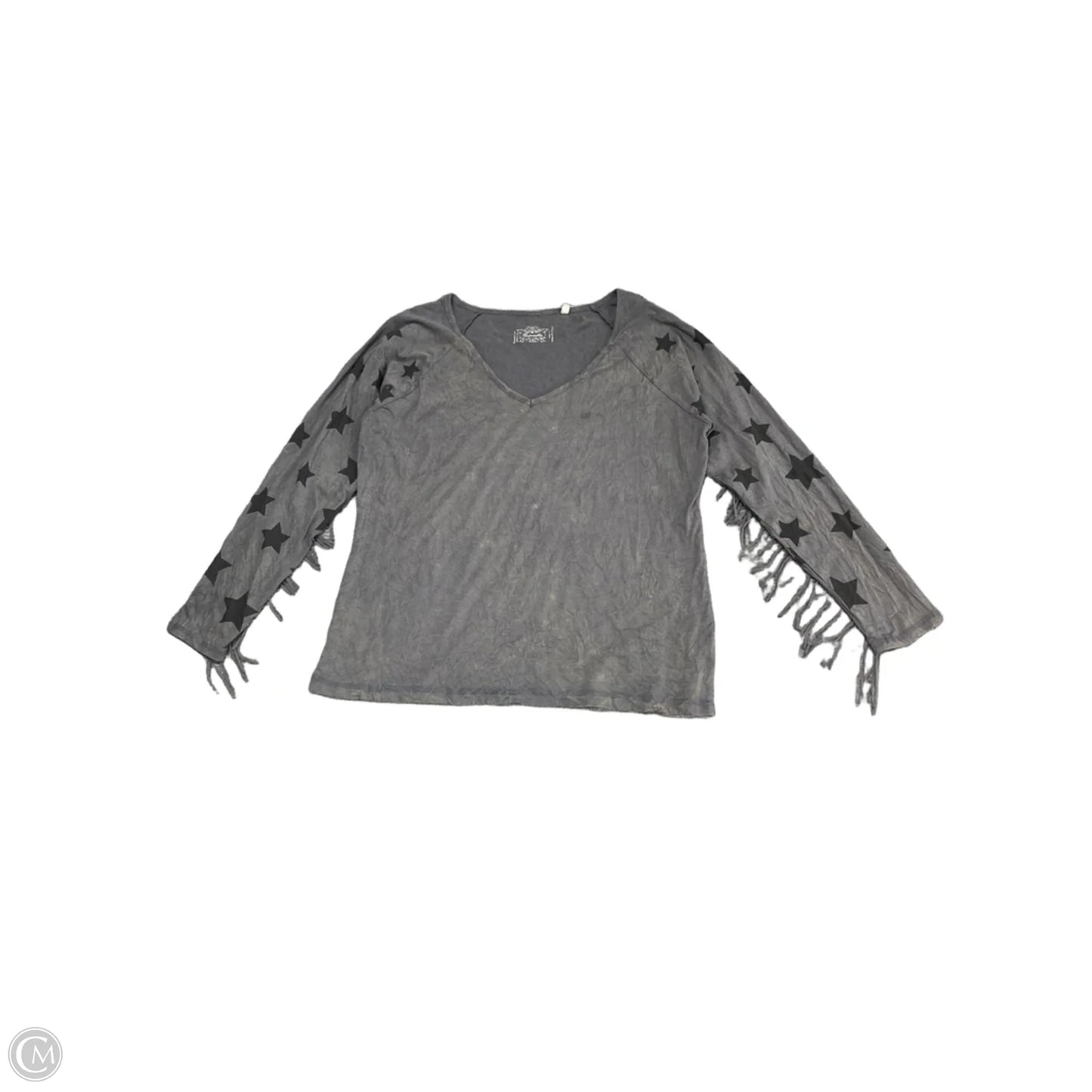Top Long Sleeve By Clothes Mentor In Grey, Size: Xxl