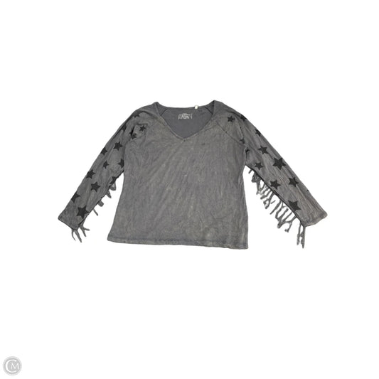 Top Long Sleeve By Clothes Mentor In Grey, Size: Xxl