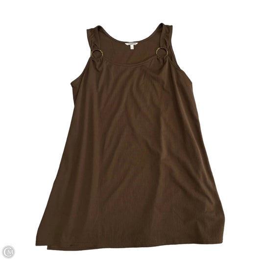 Top Sleeveless By Croft And Barrow In Brown, Size: L