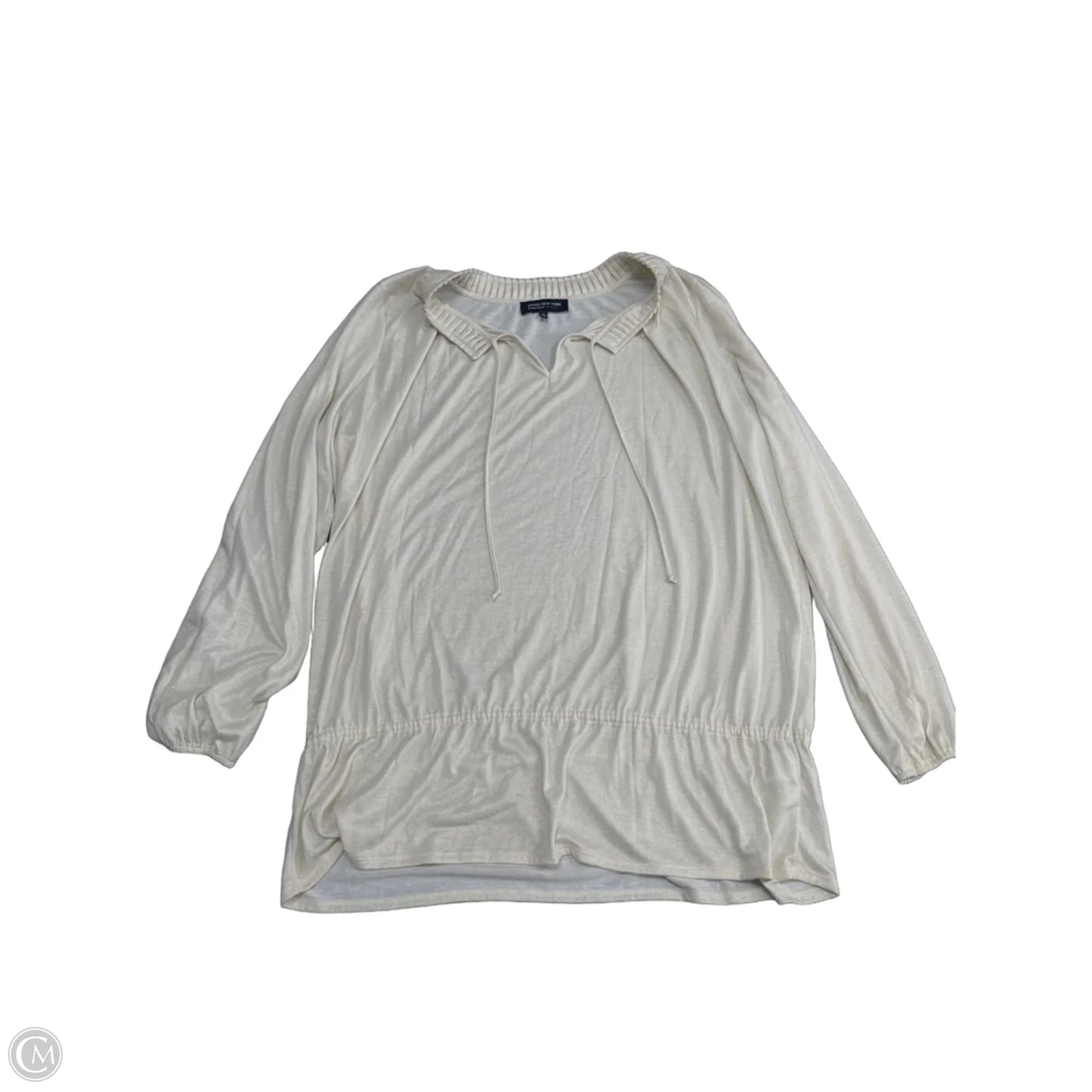 Tunic Long Sleeve By Jones New York In Cream, Size: 1x
