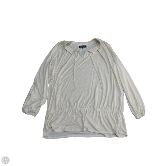 Tunic Long Sleeve By Jones New York In Cream, Size: 1x