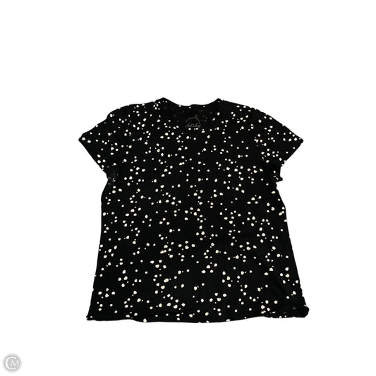 Top Short Sleeve Basic By Inc In Black & White, Size: Xxl