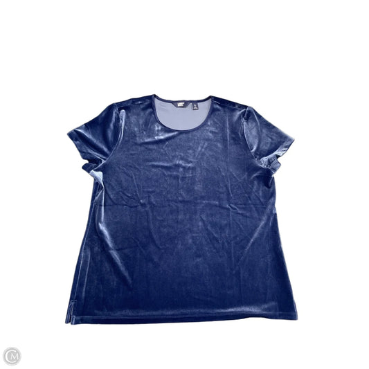 Top Short Sleeve By Lands End In Blue, Size: 18