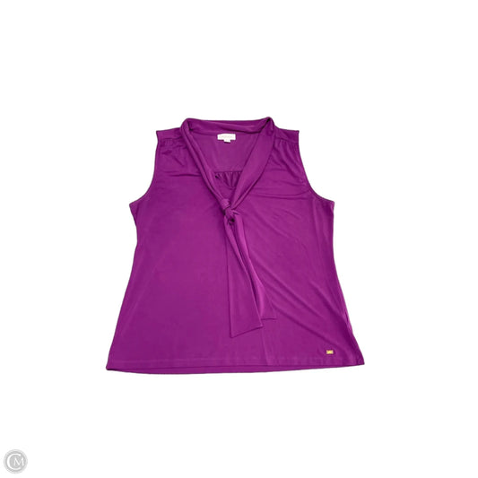 Blouse Sleeveless By Calvin Klein In Purple, Size: Xl