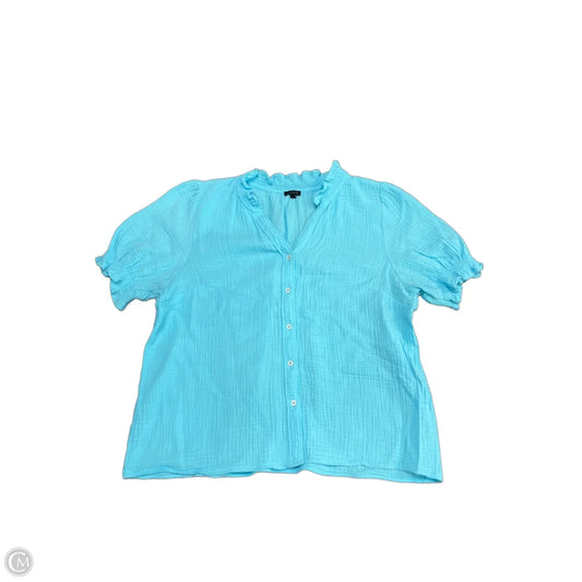 Top Short Sleeve By Talbots In Blue, Size: Xl