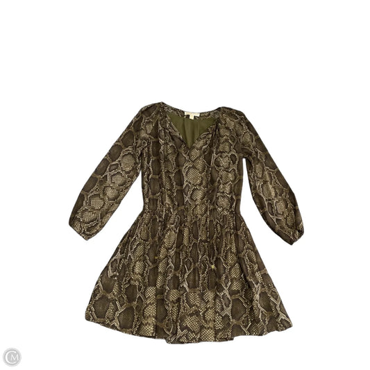 Dress Casual Short By Michael By Michael Kors In Snakeskin Print, Size: M