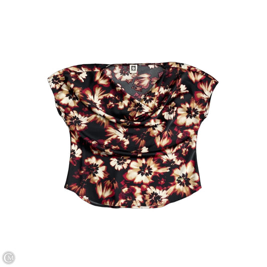 Top Short Sleeve By Anne Klein In Black & Orange, Size: S