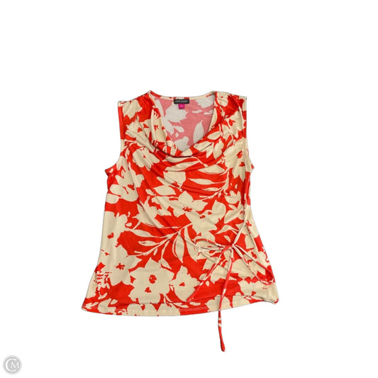 Top Sleeveless By Vince Camuto In Orange & Tan, Size: S