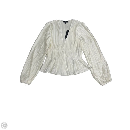 Blouse Long Sleeve By Lulus In Cream, Size: M