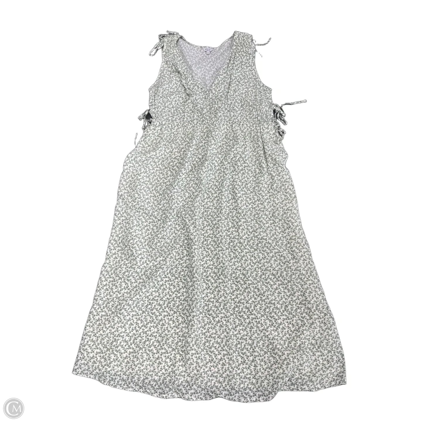 Dress Casual Midi By Rails In Green & White, Size: M