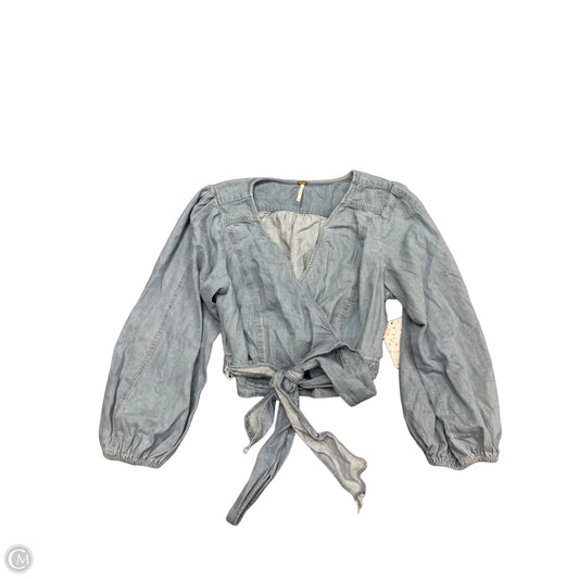 Top Long Sleeve By Free People In Blue Denim, Size: M