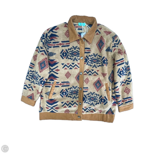 Jacket Fleece By Clothes Mentor In Tan, Size: Xl