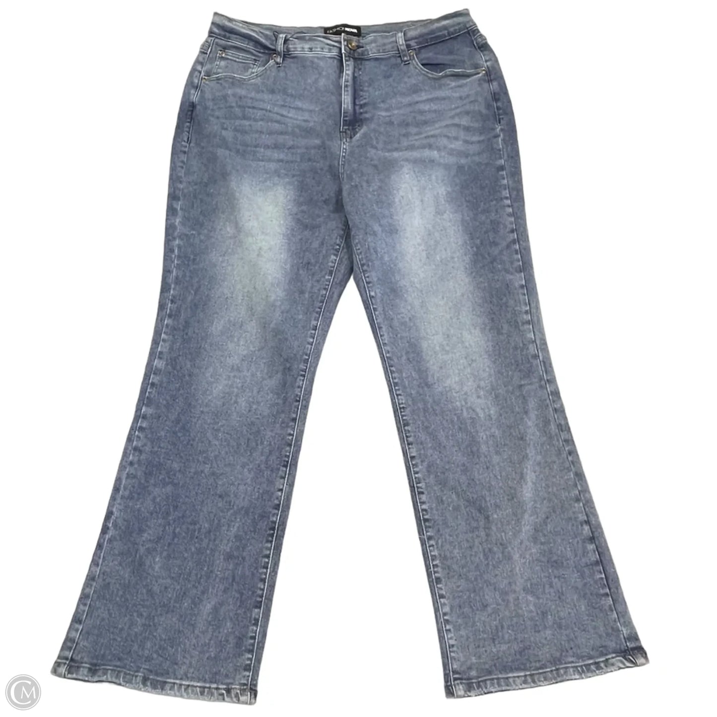 Jeans Straight By Fashion Nova In Blue Denim, Size: 16