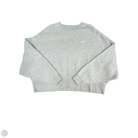 Sweatshirt Crewneck By Nike Apparel In Grey, Size: Xl