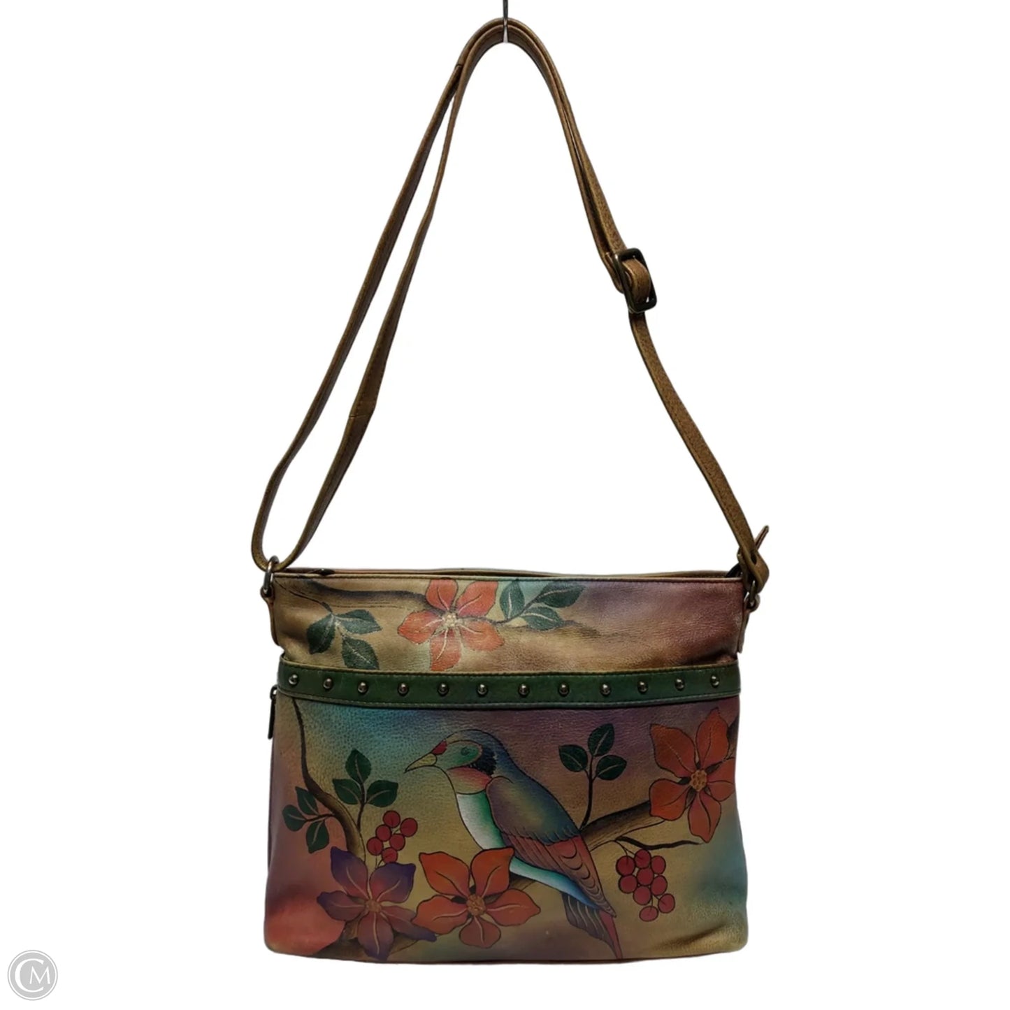 Crossbody Leather By Anuschka, Size: Large