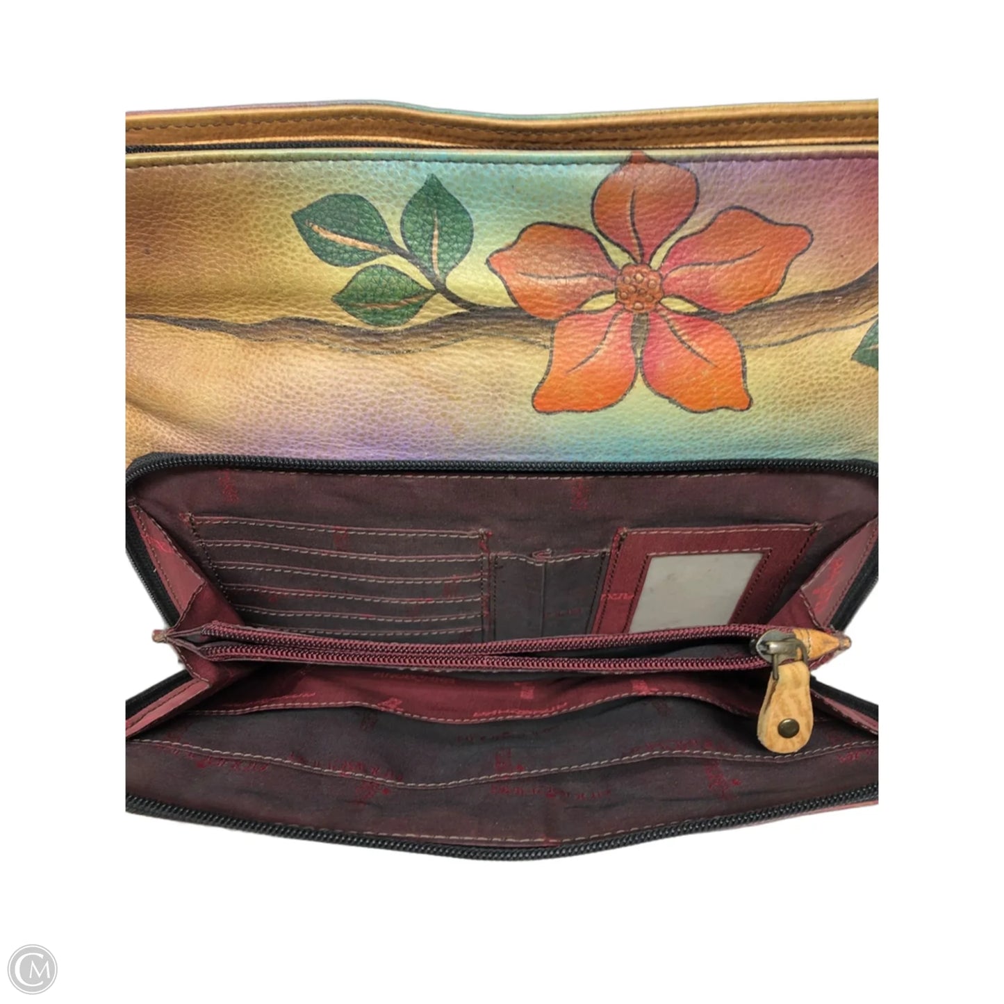 Crossbody Leather By Anuschka, Size: Large
