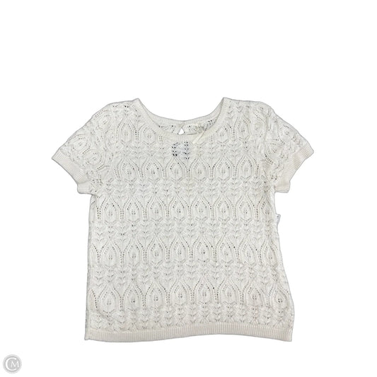 Top Short Sleeve By Anthropologie In Beige, Size: Xl