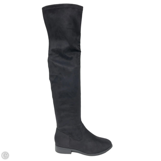 Boots Knee Flats By City Classified In Black, Size: 8