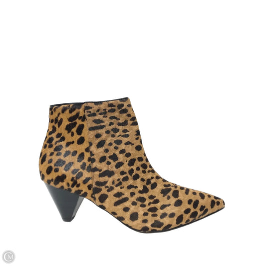 Boots Ankle Heels By Franco Sarto In Animal Print, Size: 10