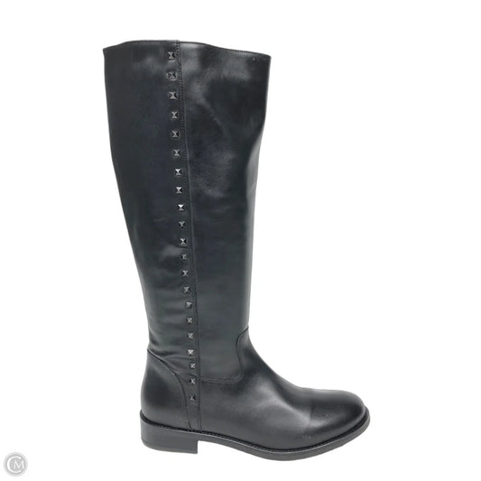 Boots Knee Flats By Italian Shoemakers In Black, Size: 10