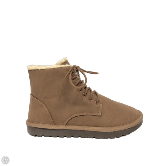 Boots Ankle Flats By Studio In Brown, Size: 9