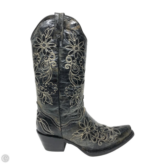 Boots Western By Cmc In Black & Tan, Size: 7.5