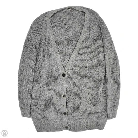 Sweater Cardigan By Free People In Grey, Size: M