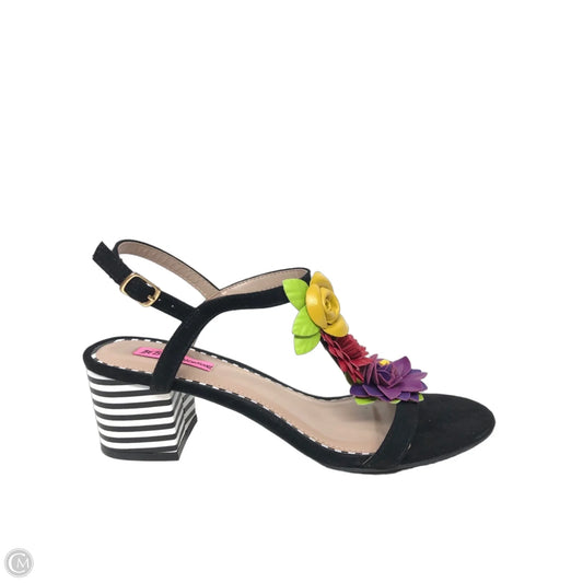 Sandals Heels Block By Betsey Johnson In Black, Size: 9.5