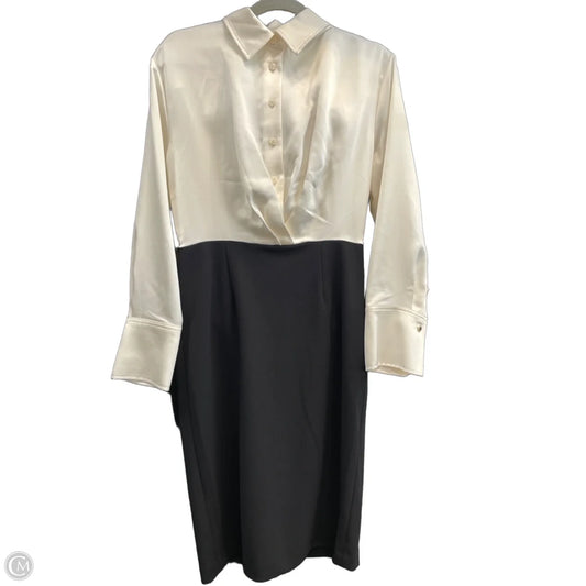 Dress Designer By Halston In Black & Cream, Size: 4