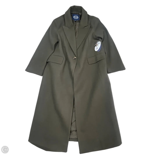 Coat Peacoat By Scoop In Green, Size: M