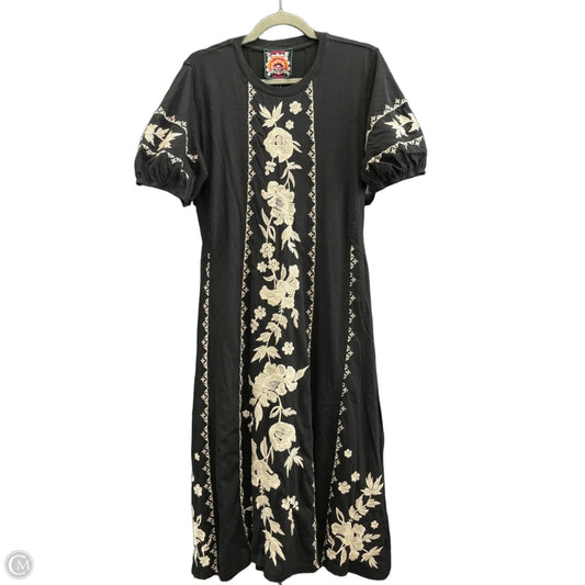 Dress Casual Midi By Johnny Was In Black & Cream, Size: M