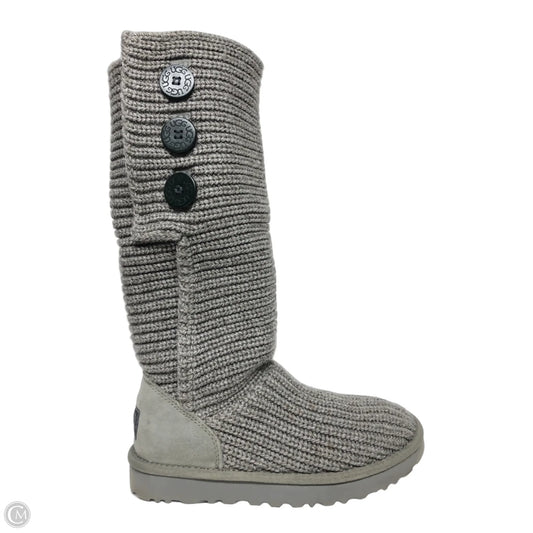 Boots Mid-calf Flats By Ugg In Grey, Size: 8