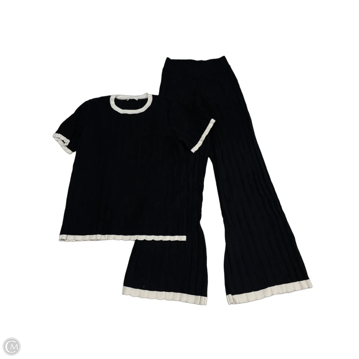Pants Set 2pc By Clothes Mentor In Black & White, Size: M