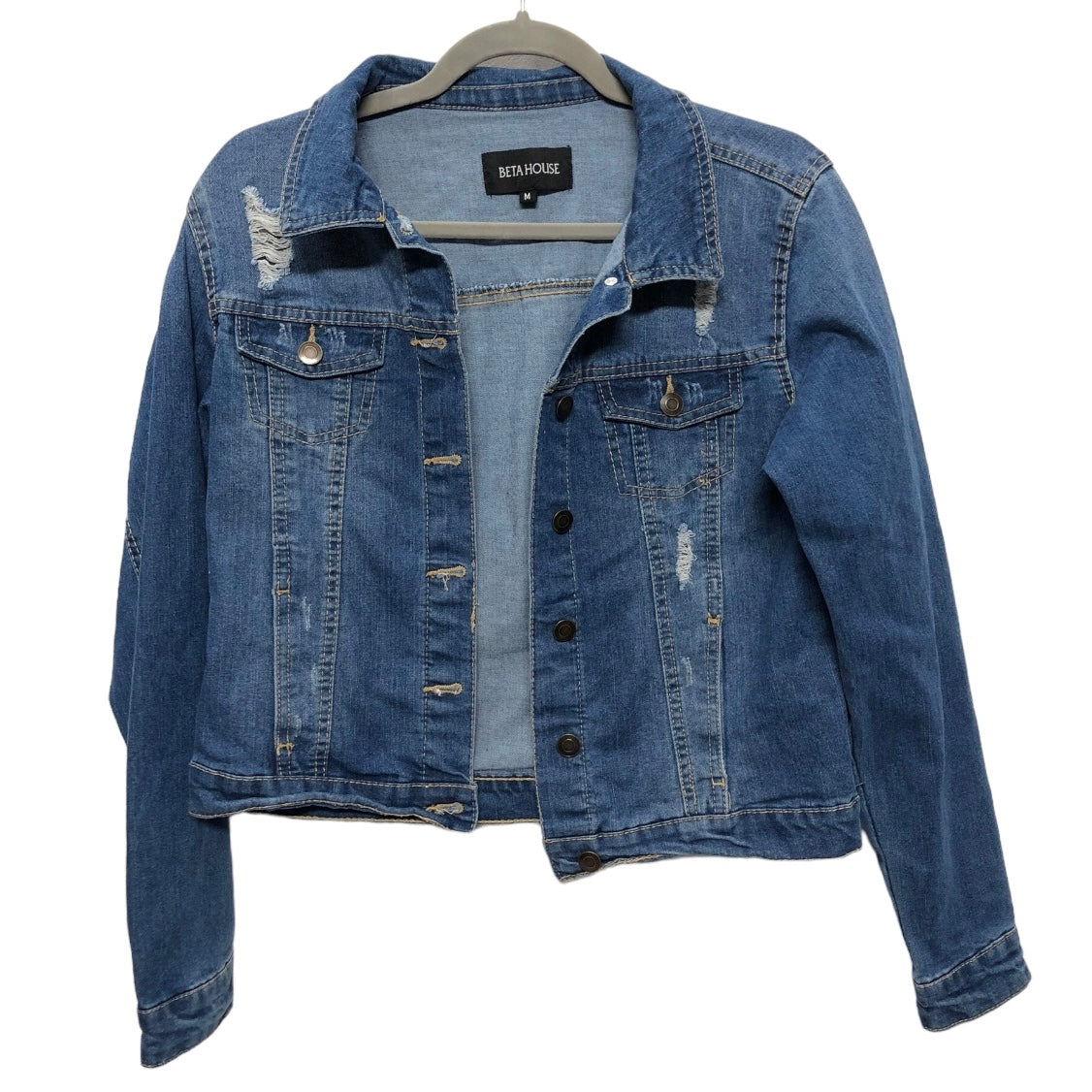 Blue Denim Jacket Denim Clothes Mentor, Size M