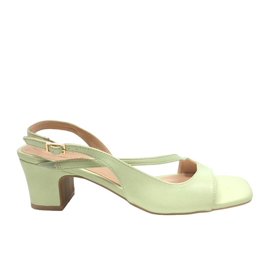 Green Sandals Heels Block Cato, Size 10